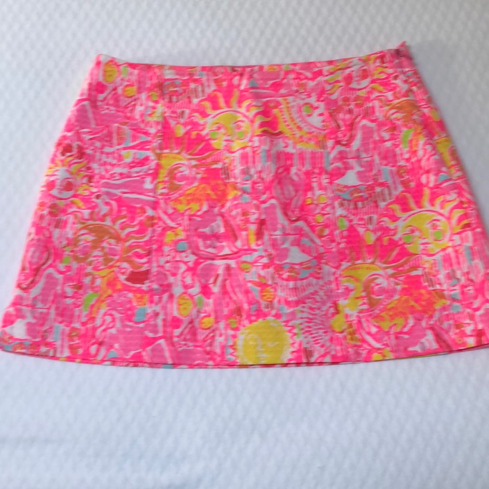 Lilly Pulitzer tropical print skort.
